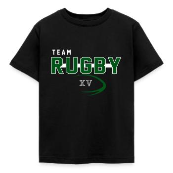 Team rugby 2 - T-shirt Enfant - noir - Devant - AI Model Kid Female (0cm)
