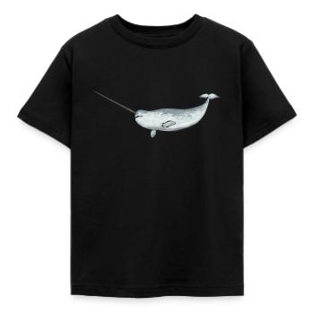 Narval Licorne Baleine - T-shirt Enfant - noir - Devant - AI Model Kid Female (0cm)