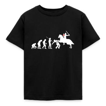 Mittelalterlicher Ritter Kreuzritter cooles Mittel - Kinder T-Shirt - Schwarz - Vorne - AI Model Kid Female (0cm)