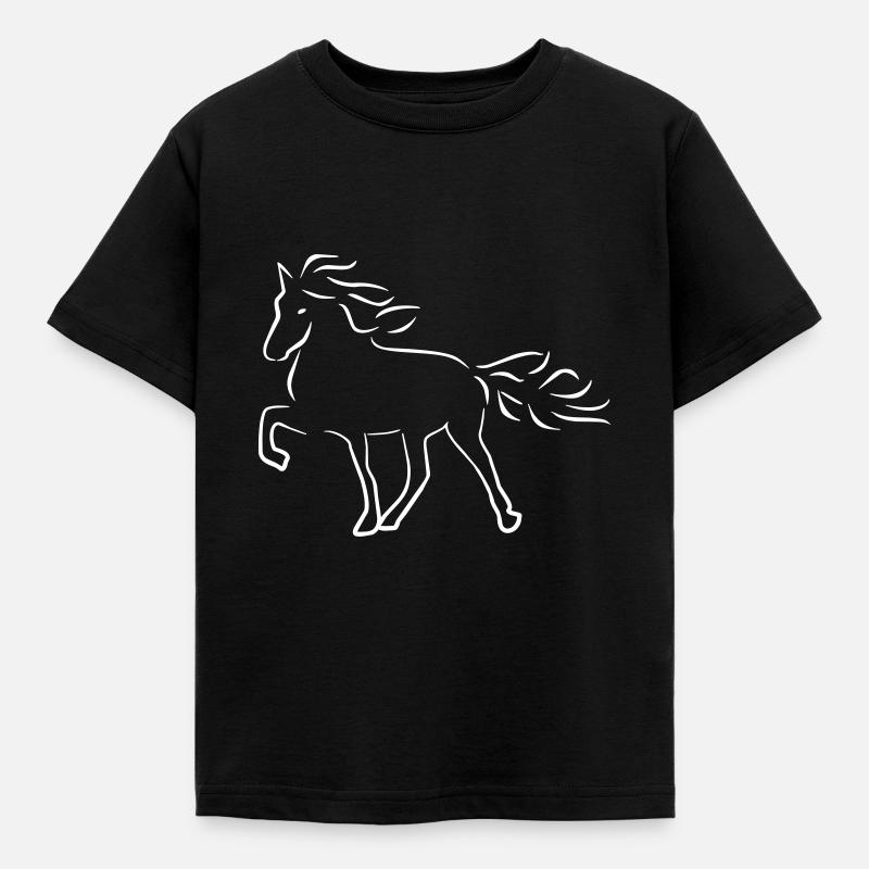 Islandpferd - Børne-T-shirt - sort