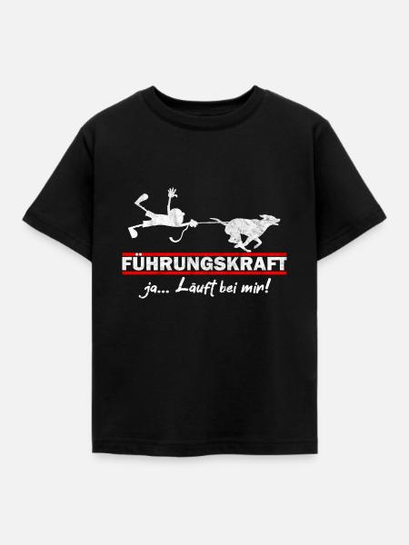 Führungskraft Hundebesitzer Hund Hunde - Kinder T-Shirt - Schwarz