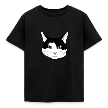 chat noir et blanc - T-shirt Enfant - noir - Devant - AI Model Kid Female (0cm)