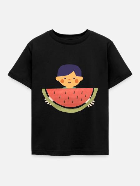 Leckere Wassermelone - Kinder T-Shirt - Schwarz