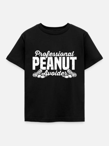 Erdnuss-Allergie Nuss-Allergie - Kinder T-Shirt - Schwarz