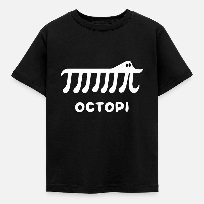 Funny Pi Math Design - Octopi math - Kids' T-Shirt - black