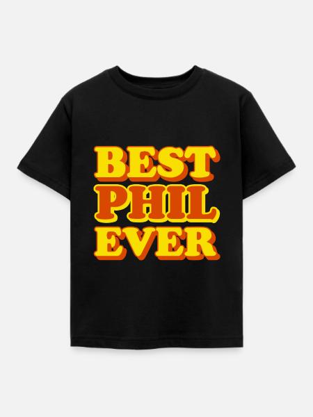 Phil Vorname Lustiges Geschenk - Kinder T-Shirt - Schwarz