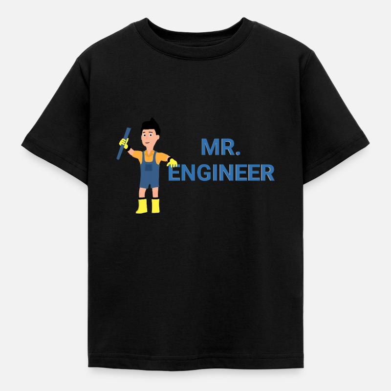 Mr. Engineer - Kids' T-Shirt - black