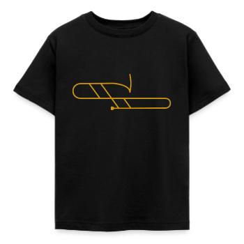 Trombone moderne - T-shirt Enfant - noir - Devant - AI Model Kid Female (0cm)