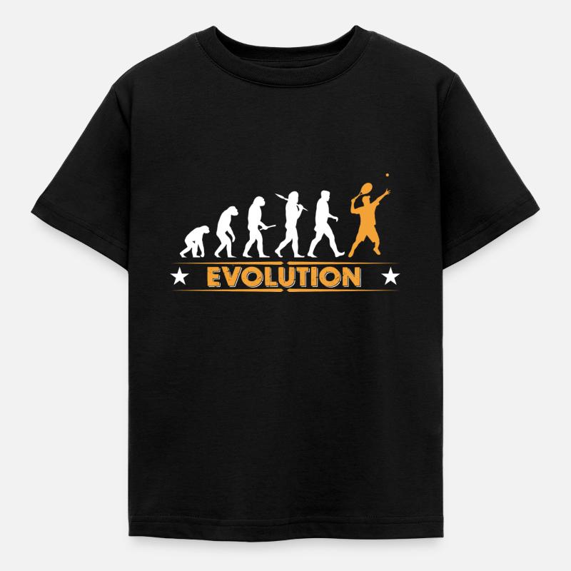 Tennis Evolution - orange/weiss - Kinder T-Shirt - Schwarz
