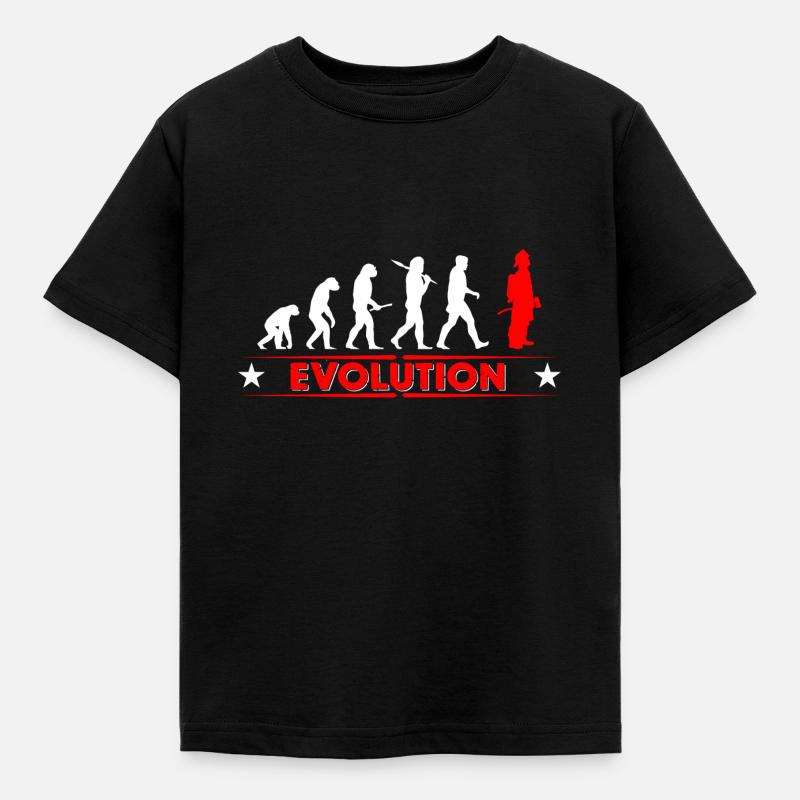 Fire evolution - red/white - Kids' T-Shirt - black
