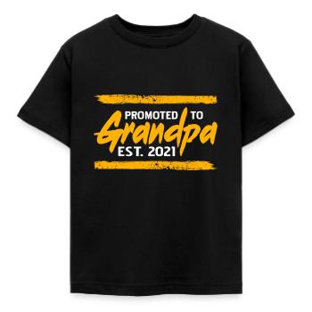 Promu à grand-père EST. 2021 Cool Retro Present - T-shirt Enfant - noir - Devant - AI Model Kid Female (0cm)