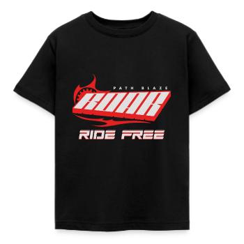 Path blaze roar ride free - Kids' T-Shirt - black - Front - AI Model Kid Female (0cm)