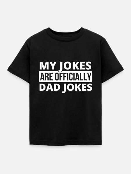 Meine Witze sind Papa-Witze - Kinder T-Shirt - Schwarz