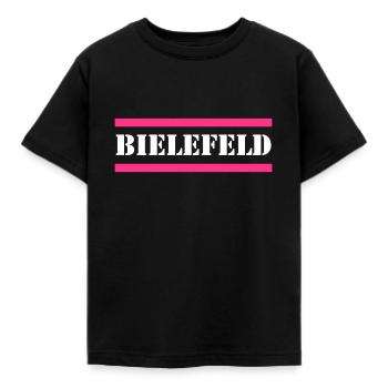 Bielefeld - Kinder T-Shirt - Schwarz - Vorne - AI Model Kid Female (0cm)