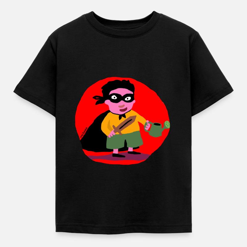 Der kleine Gärtner Rächers - Kinder T-Shirt - Schwarz