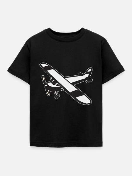 Ferngesteuertes Flugzeug Modellflugzeug - Kinder T-Shirt - Schwarz