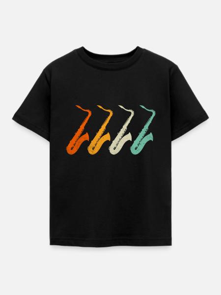 Saxophon Saxophon Saxophon - Kinder T-Shirt - Schwarz