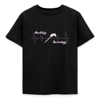Hobby Horsing Heartbeat Hobby Horse - T-shirt Enfant - noir - Devant - AI Model Kid Female (0cm)