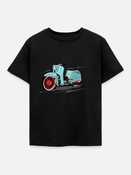 Simson Schwalbe mint, peppermint - Kinder T-Shirt - Schwarz
