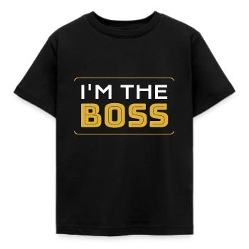 Ich bin der Boss - Kinder T-Shirt - Schwarz - Vorne - AI Model Kid Female (0cm)