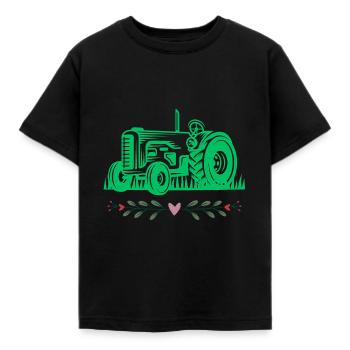 Traktor / Traktor / Traktor - Kinder T-Shirt - Schwarz - Vorne - AI Model Kid Female (0cm)