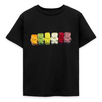 Gummy bears - Kids' T-Shirt - black - Front - AI Model Kid Female (0cm)