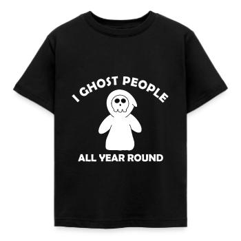 Les gens fantômes toute l’année, n’ont pas besoin d’Halloween - T-shirt Enfant - noir - Devant - AI Model Kid Female (0cm)