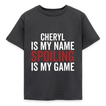 Cheryl is My Name Spoiling is My Game - Kids' T-Shirt - dark grey - Front - AI Model Kid Female (0cm)