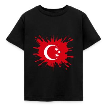 Drapeau turc - T-shirt Enfant - noir - Devant - AI Model Kid Female (0cm)