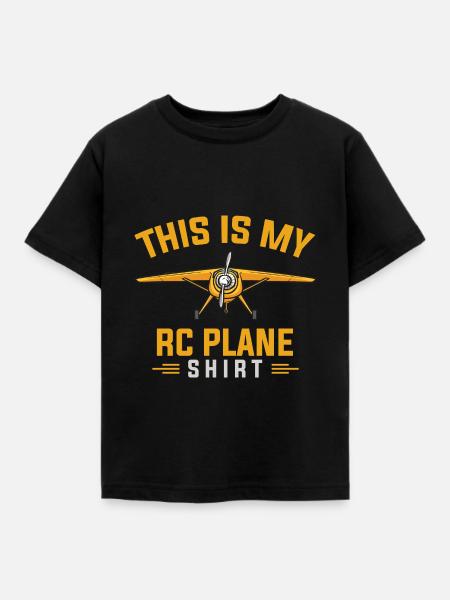 Ferngesteuertes Flugzeug Modellflugzeug - Kinder T-Shirt - Schwarz