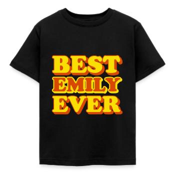 Emily First Name Funny Gift - Kids' T-Shirt - black - Front - AI Model Kid Female (0cm)