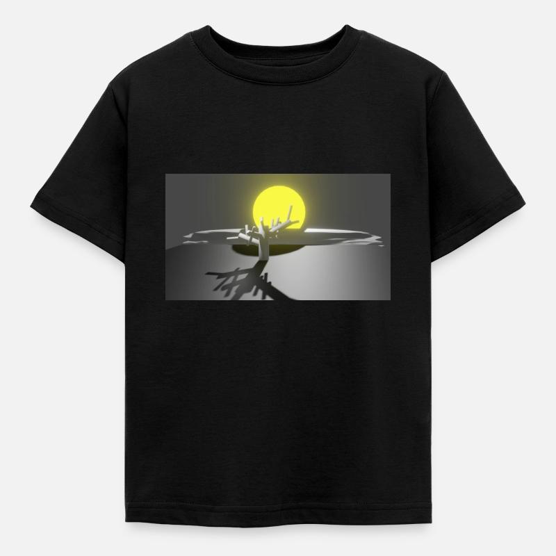Landschaft - Kinder T-Shirt - Schwarz