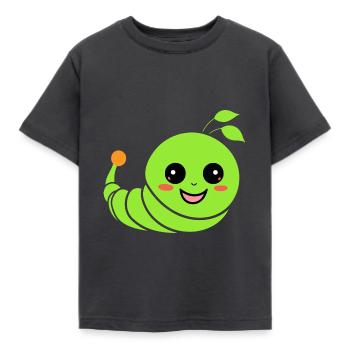 Caterpillars Insect Love Little Caterpillar - Kids' T-Shirt - dark grey - Front - AI Model Kid Female (0cm)
