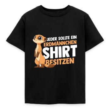 Erdmännchen - Kinder T-Shirt - Schwarz - Vorne - AI Model Kid Female (0cm)