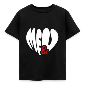 me & u <3 - Kinder T-Shirt - Schwarz - Vorne - AI Model Kid Female (0cm)
