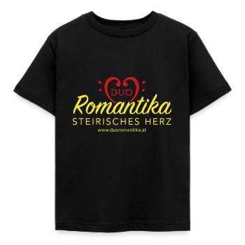 Duoromatika gelb rot für Annemarie & Hans - Kinder T-Shirt - Schwarz - Vorne - AI Model Kid Female (0cm)