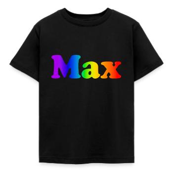 Max - Kinder T-Shirt - Schwarz - Vorne - AI Model Kid Female (0cm)