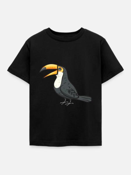 Tukan Vogel Regenwald - Kinder T-Shirt - Schwarz