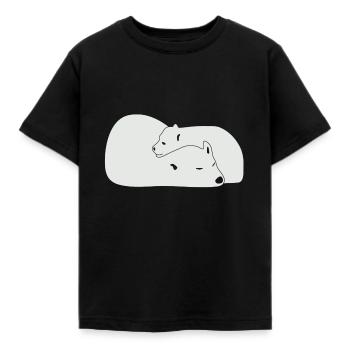 POLAR II - Kinder T-Shirt - Schwarz - Vorne - AI Model Kid Female (0cm)