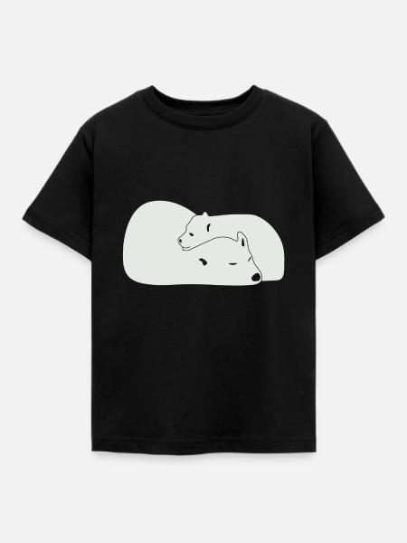 POLAR II - Kinder T-Shirt - Schwarz