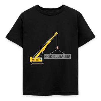 Modellbau Kran Modellbauer RC Hobby Ferngesteuert - Kinder T-Shirt - Schwarz - Vorne - AI Model Kid Female (0cm)