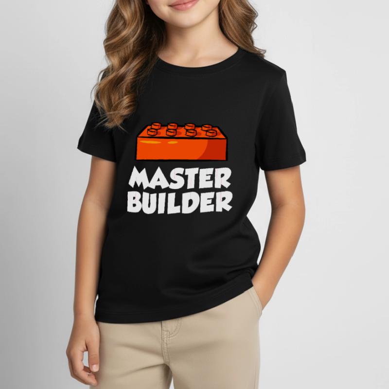 Brick Builder Brick Building Master Builder Kids' T-Shirt