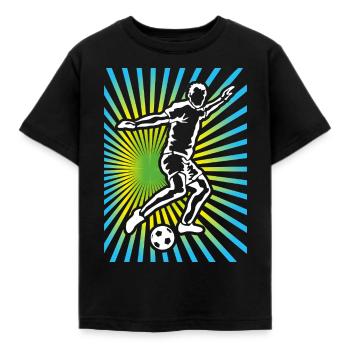 Fußballer Fußball Fanshirt Geschenk - Kinder T-Shirt - Schwarz - Vorne - AI Model Kid Female (0cm)