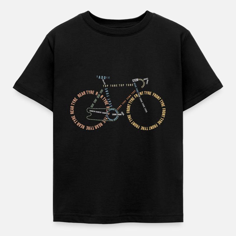 Vélo vélo roue de course vélo de course - T-shirt Enfant - noir