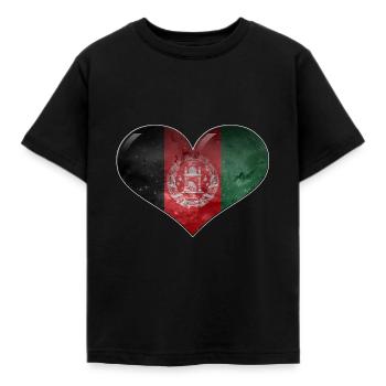 Cœur de l’Afghanistan - T-shirt Enfant - noir - Devant - AI Model Kid Female (0cm)