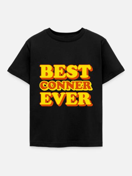 Conner Vorname lustiges Geschenk - Kinder T-Shirt - Schwarz