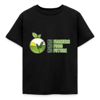 No Farmers - No Food - No Future - Kinder T-Shirt - Schwarz - Vorne - AI Model Kid Female (0cm)