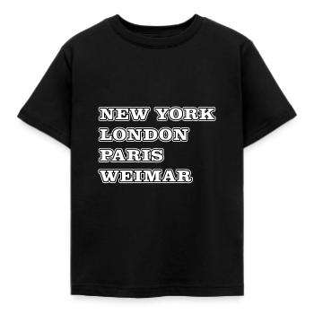 Metropolis Weimar | New York | London | Paris - Kids' T-Shirt - black - Front - AI Model Kid Female (0cm)