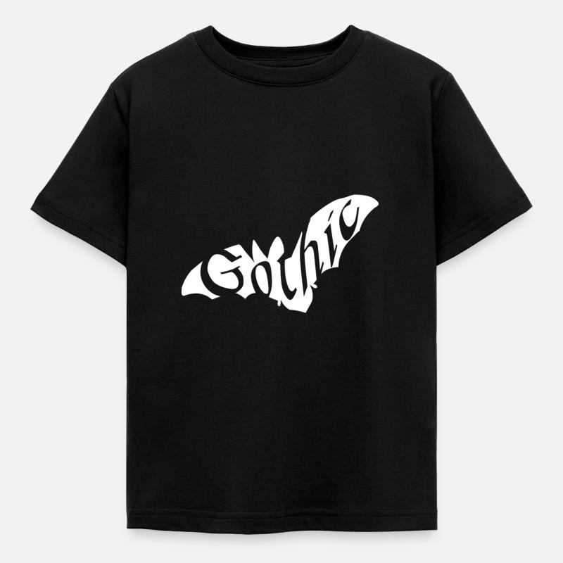 Gothic Fledermaus - Kinder T-Shirt - Schwarz