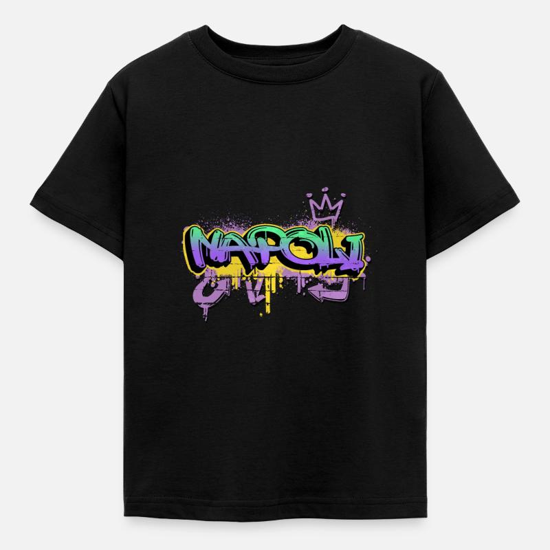 Napoli Italia Città Graffiti Spray Spray - Maglietta per bambini - nero